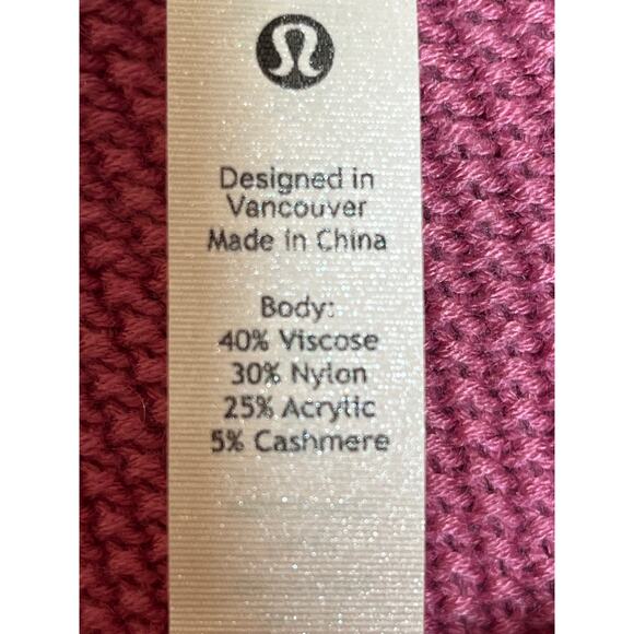 Lululemon Size 10 CASHMERE Blend Cashlu Crossover Back Sweater Pink Blossom - Picture 7 of 11